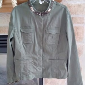 NWT Embellished Green Jacket